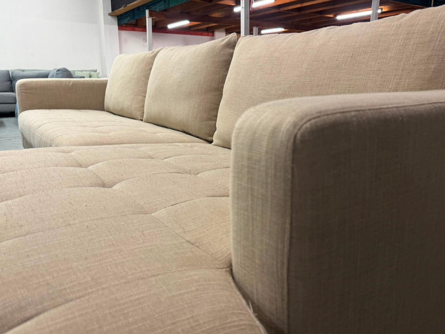 Freedom Beige 3-Seater Sofa with Right-Hand Chaise | Pre-Owned | Steam Cleaned | Sydney Wide Delivery