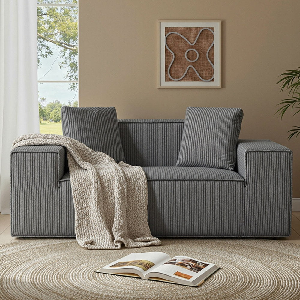 2 Seater Sofa Loveseat Sofas Bed Couch No Assembly Corduroy Small Couches Apartement