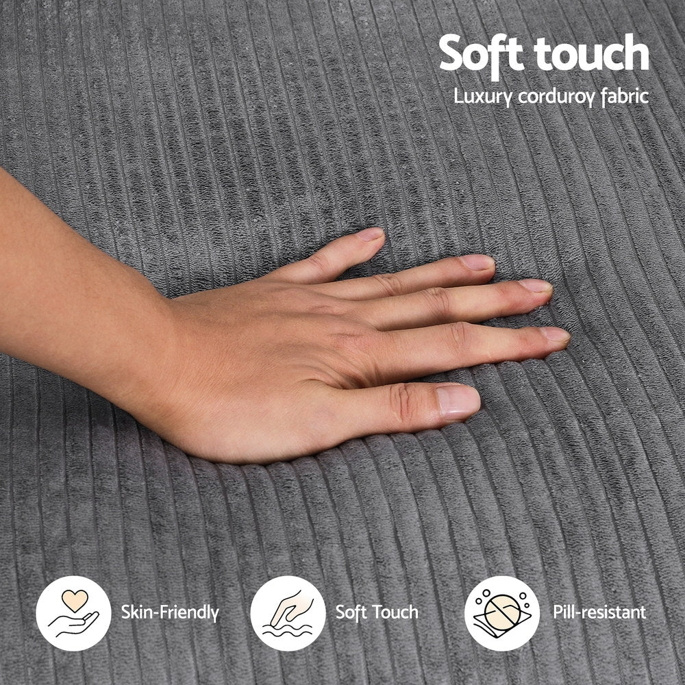 2 Seater Sofa Loveseat Sofas Bed Couch No Assembly Corduroy Small Couches Apartement