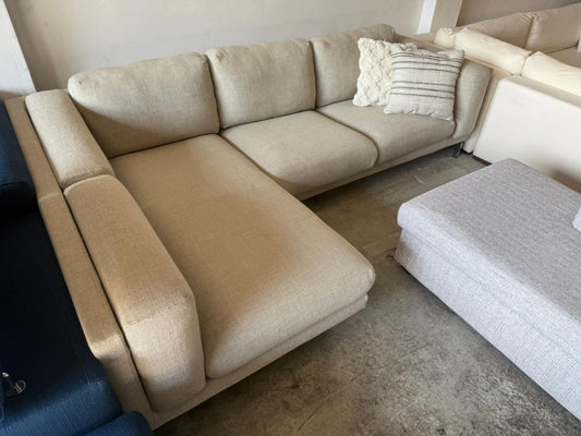 ⭐️ Beige L-shape Sofa | Pre-owned – Steam cleaned | SYDNEY WIDE DELIVERY