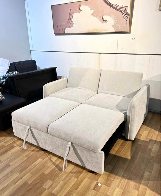 ⭐️ Brand New 2-Seater Sofa Bed | Beige & Grey | Modern, Space-Saving | Sydney Wide Delivery