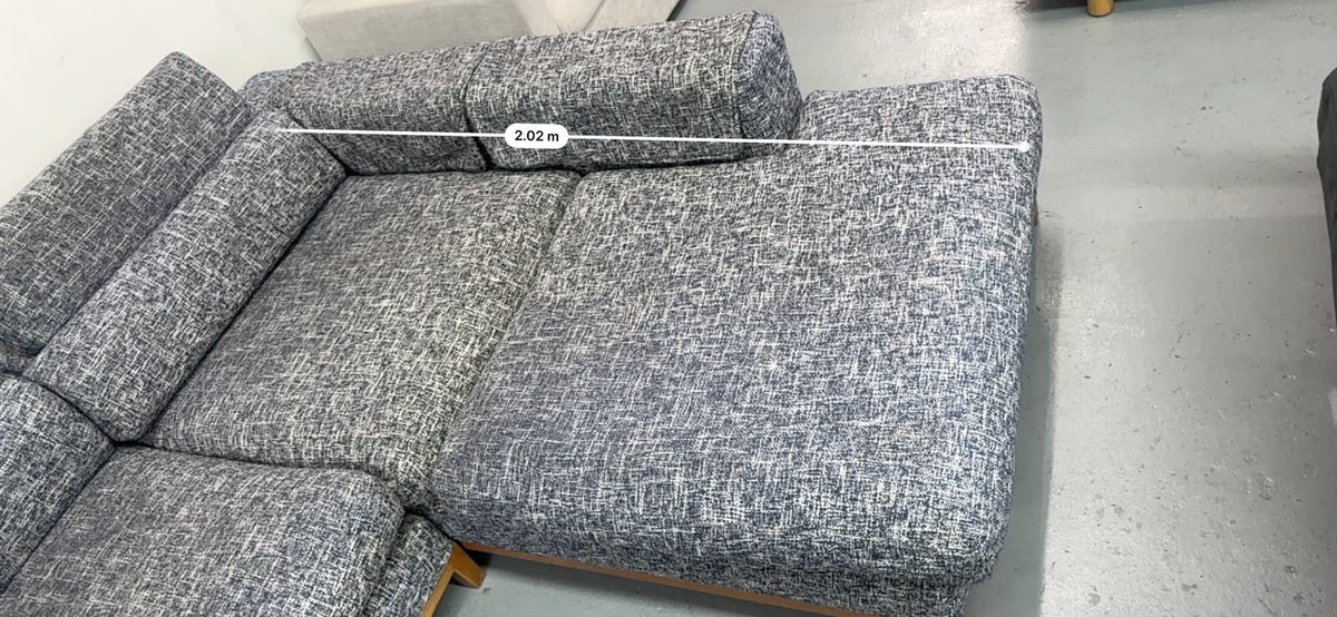Feather Comfort L-Shape Sofa | Adjustable Headrests | Sydney Wide Delivery | Pre - Owned