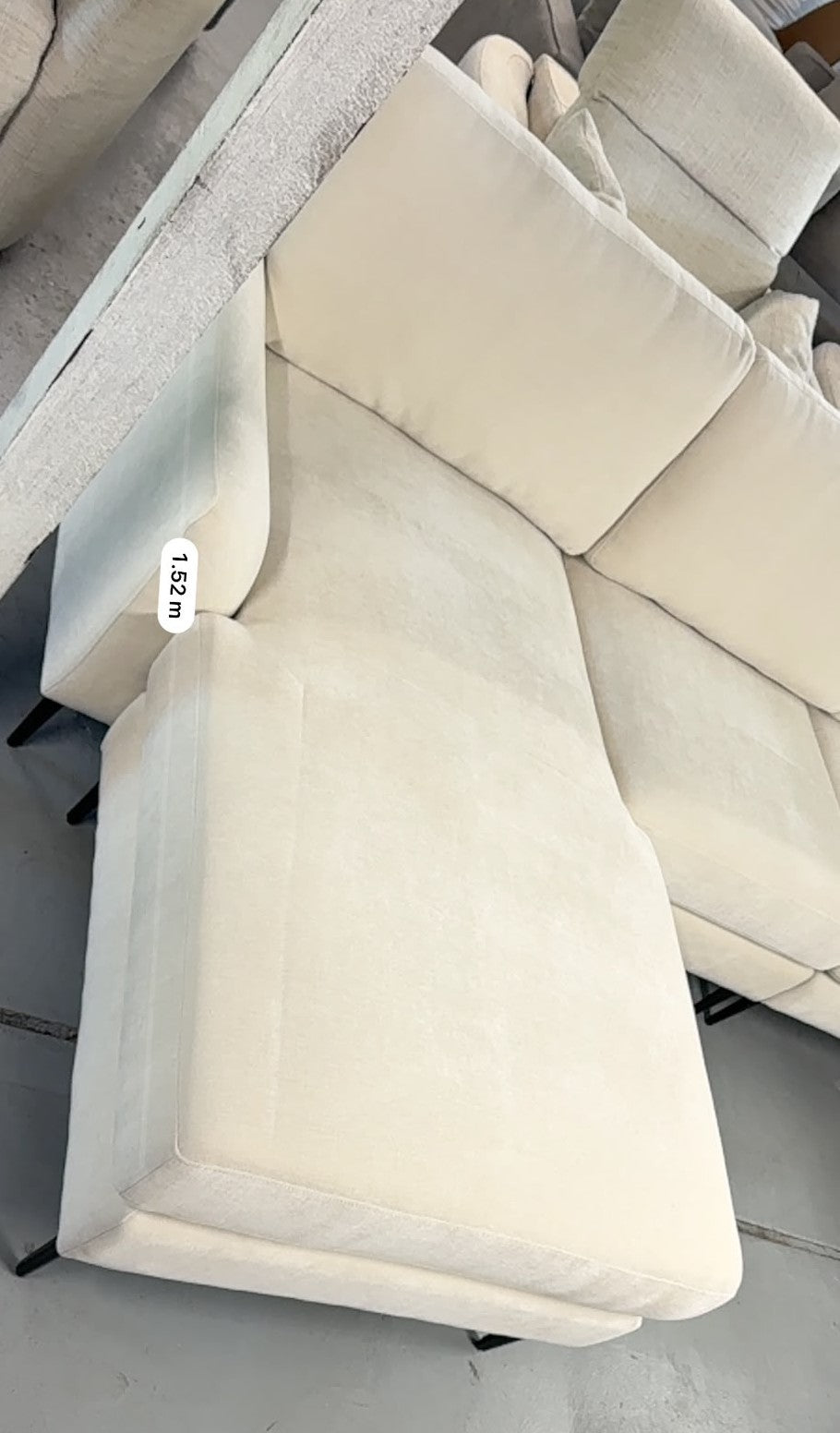 Brand New AIDA Cream L-Shape Reversible Chaise Sofa | Sydney Wide Delivery