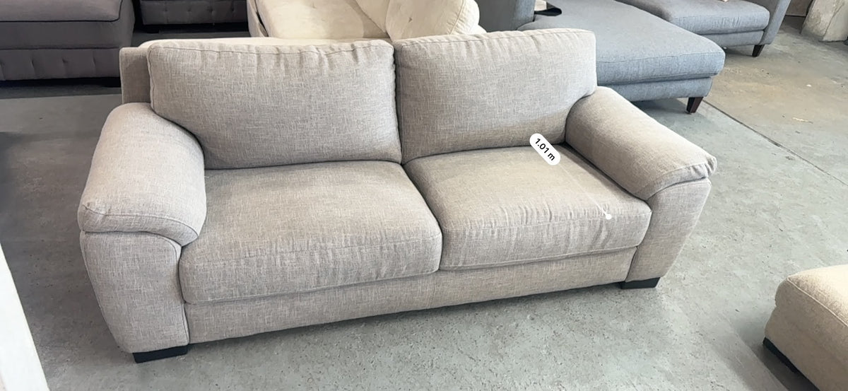 Plush Light Grey 2-Seater Sofa | Sydney Wide Delivery | Pre Owned