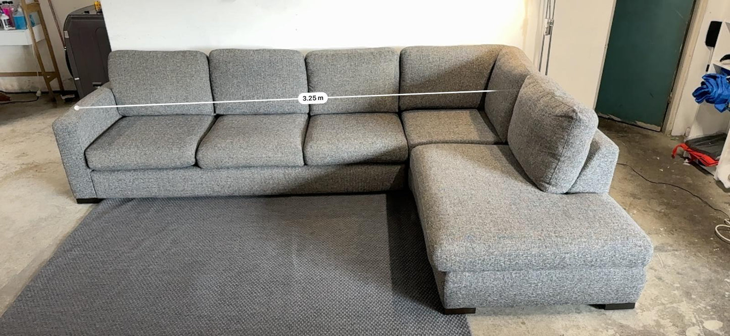 ⭐️ Freedom Charcoal L -SHAPE Sofa | Pre-owned – Steam cleaned | SYDNEY WIDE DELIVERY