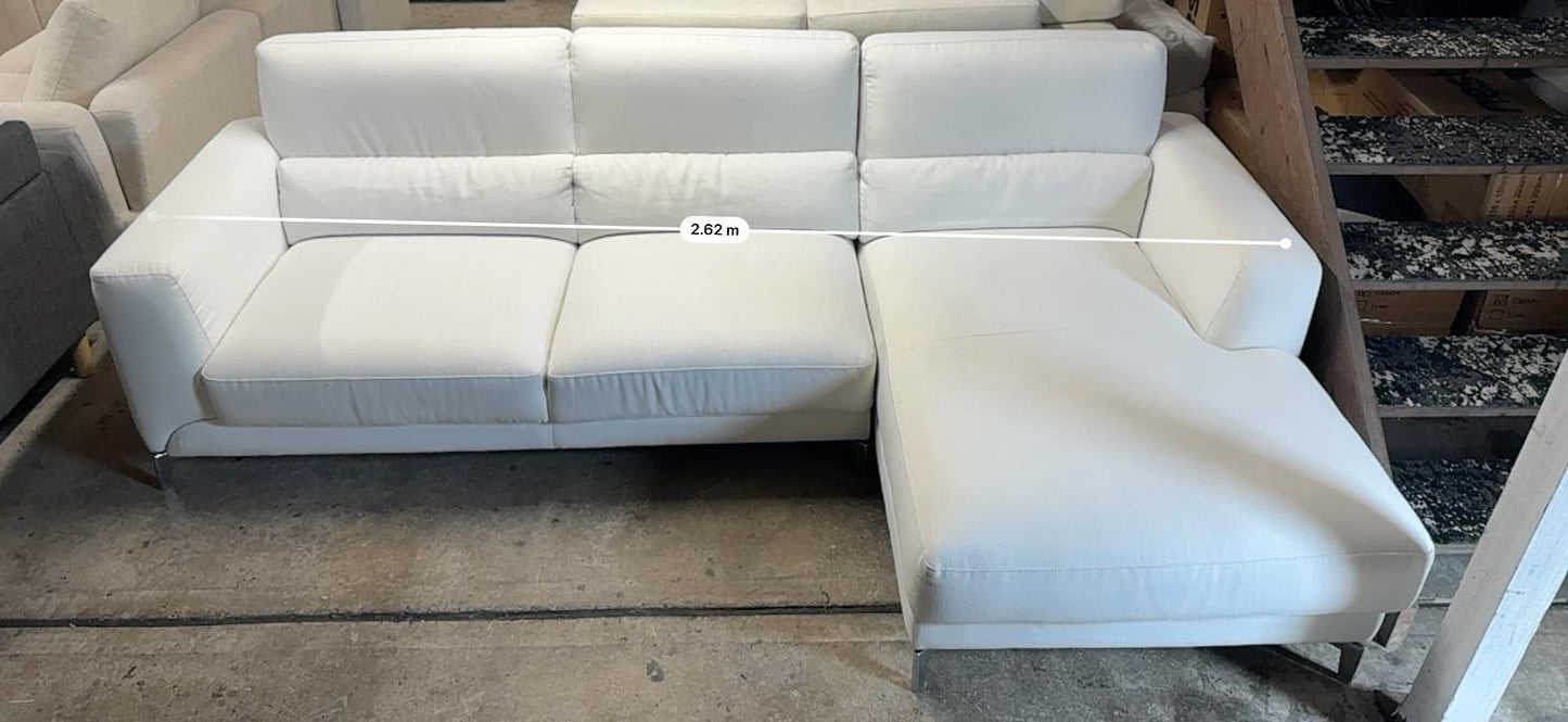 ⭐️ Nick Scali White L-SHAPE Sofa | Pre-owned – Steam cleaned | SYDNEY WIDE DELIVERY