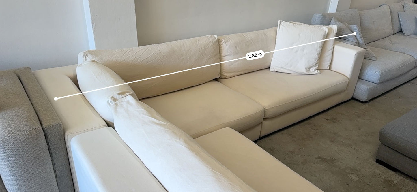 ⭐️ Corner modular cream sofa | Pre-owned – Steam cleaned | SYDNEY WIDE DELIVERY