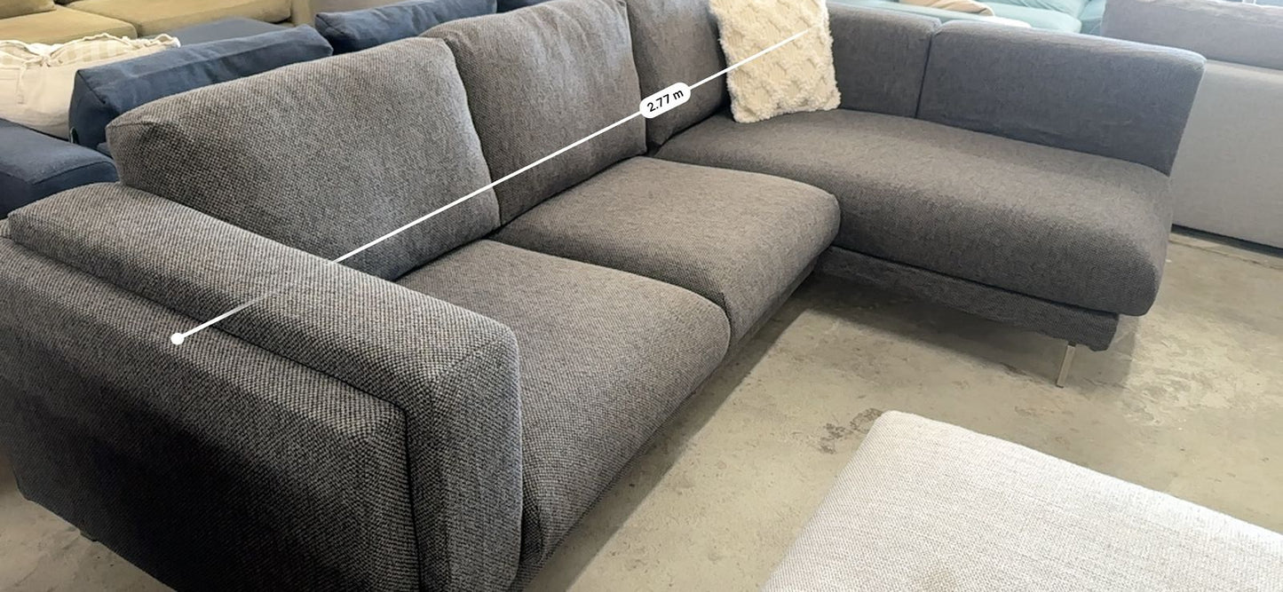 ⭐️ Charcoal grey L shape sofa | Pre-owned – Steam cleaned | SYDNEY WIDE DELIVERY