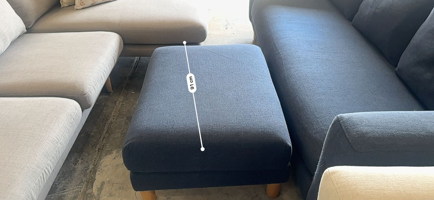 ⭐️ Koala Blue Three seater with ottoman | Pre-owned – Steam cleaned | SYDNEY WIDE DELIVERY