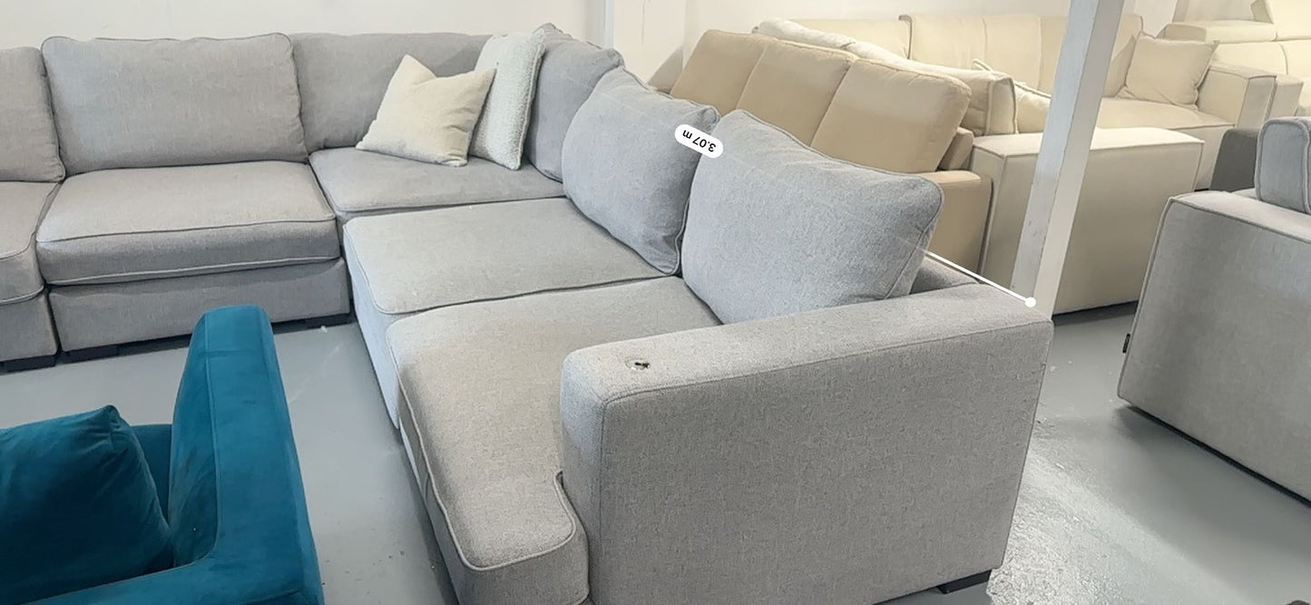 ⭐️Davini grey corner modular lounge | Pre-owned – Steam cleaned | SYDNEY WIDE DELIVERY