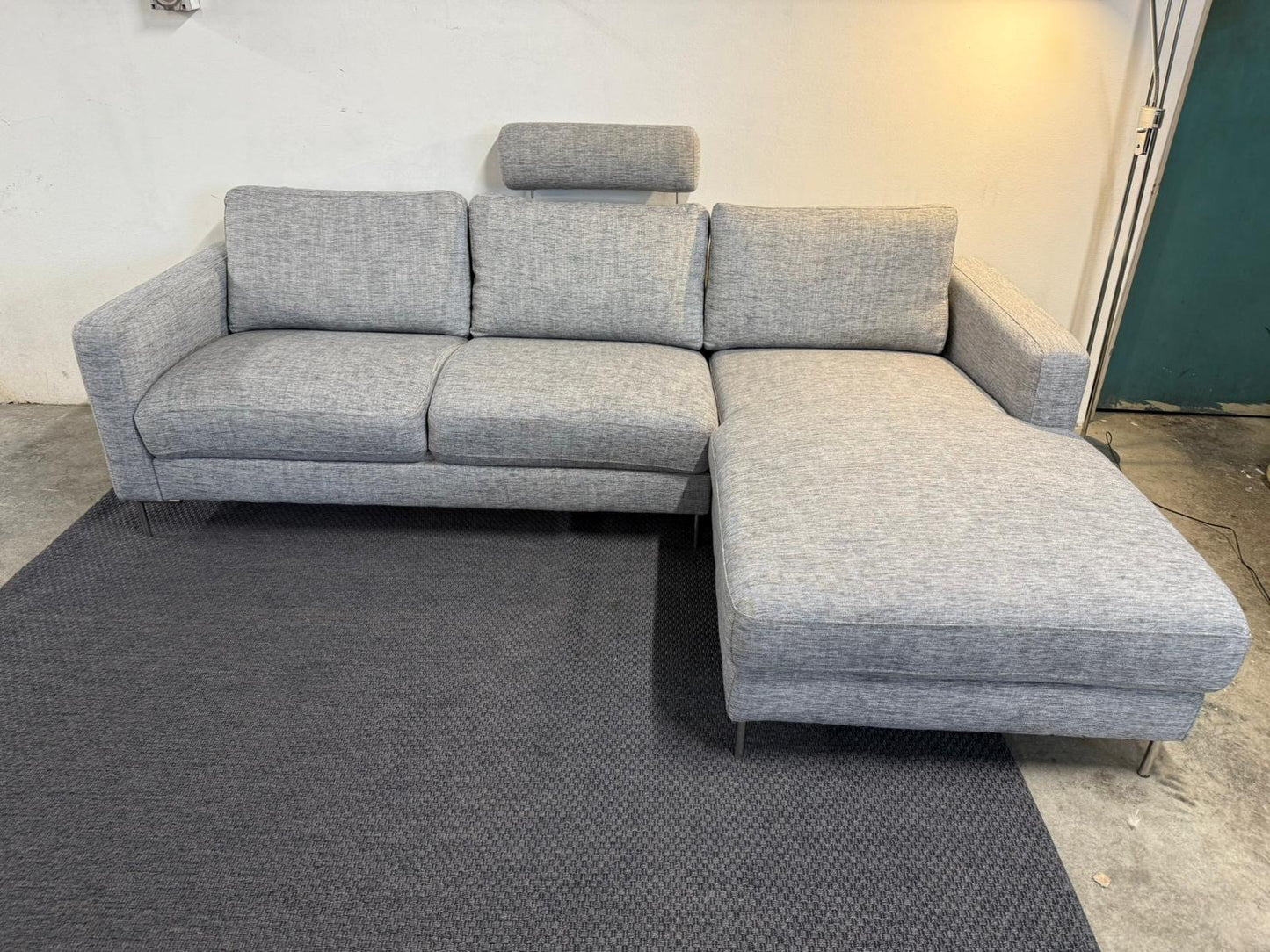 ⭐️ Grey L-shape Sofa with Headrest – Good condition | SYDNEY WIDE DELIVERY