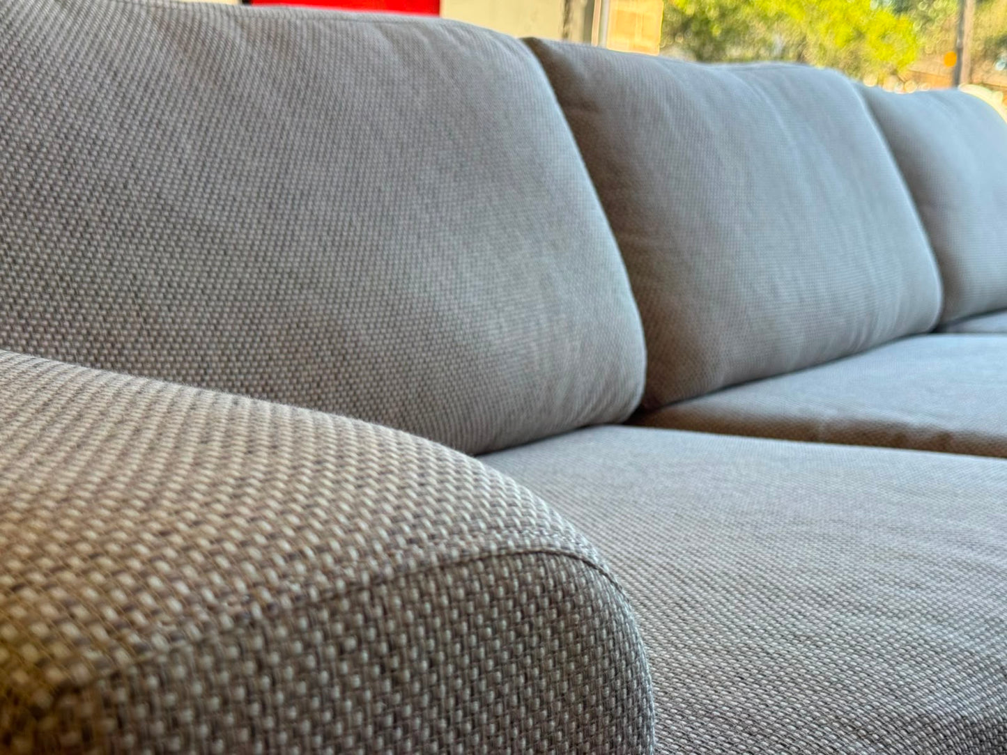 Plush Beige L-Shape Sofa | Pre-Owned | Steam Cleaned | Sydney Wide Delivery