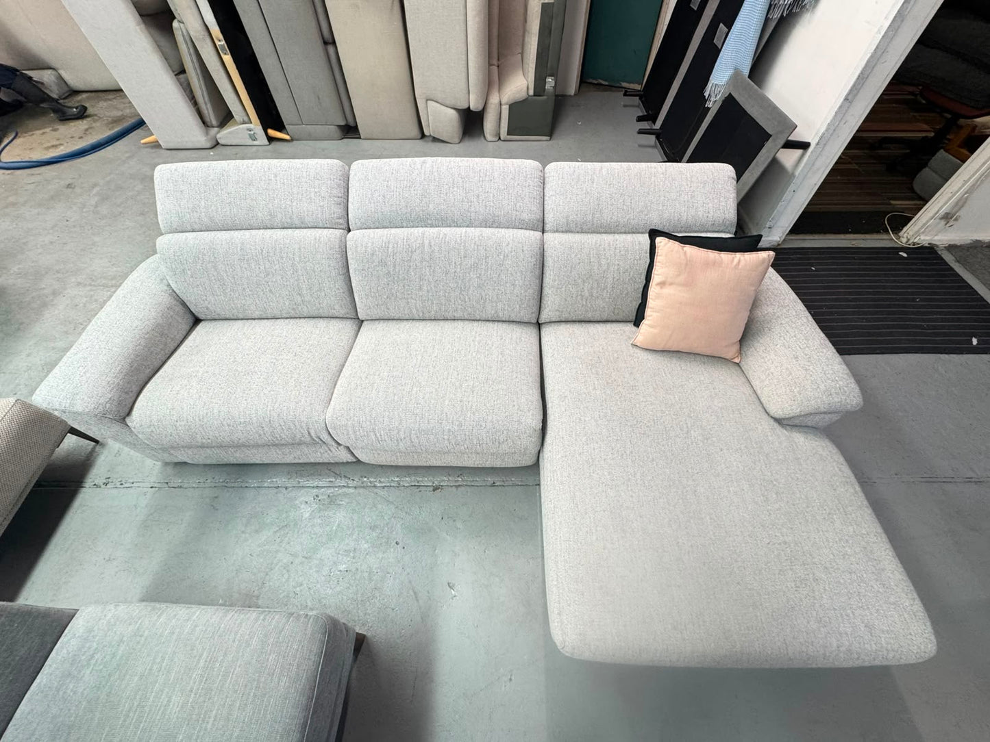 Nick Scali Grey L-Shape Electric Recliner Sofa | Pre-Owned | Steam Cleaned | Sydney Wide Delivery