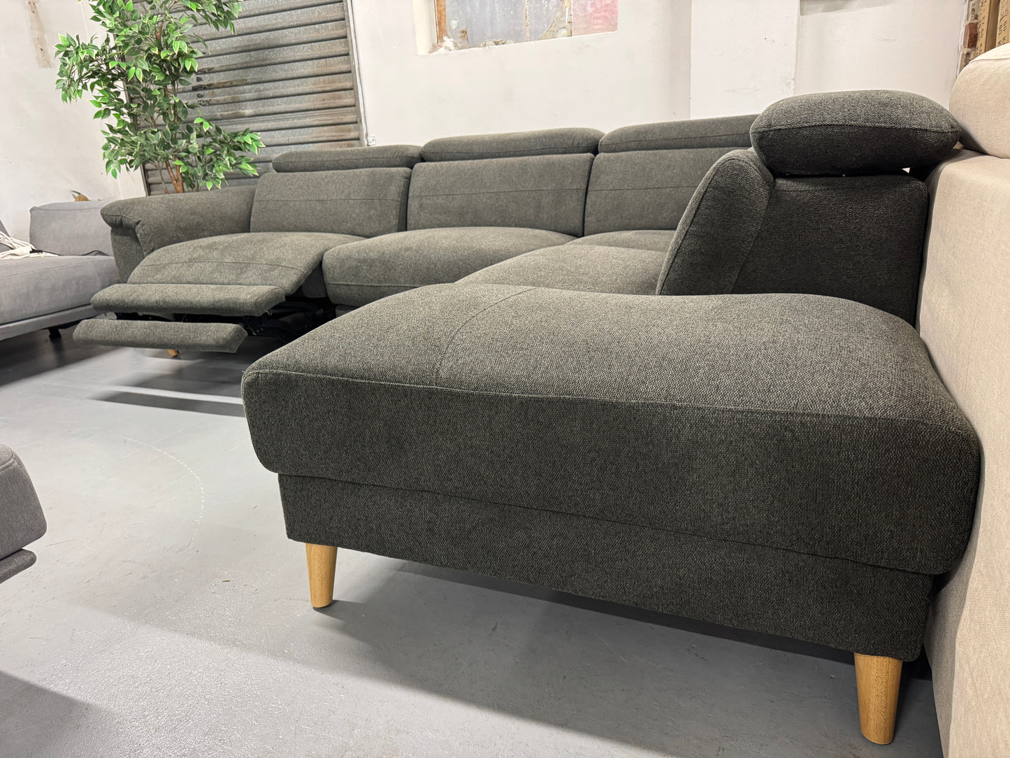 Brand New Harvey Norman Flynn Electric Recliner Sofa | Adjustable Headrest | Sydney Delivery Only