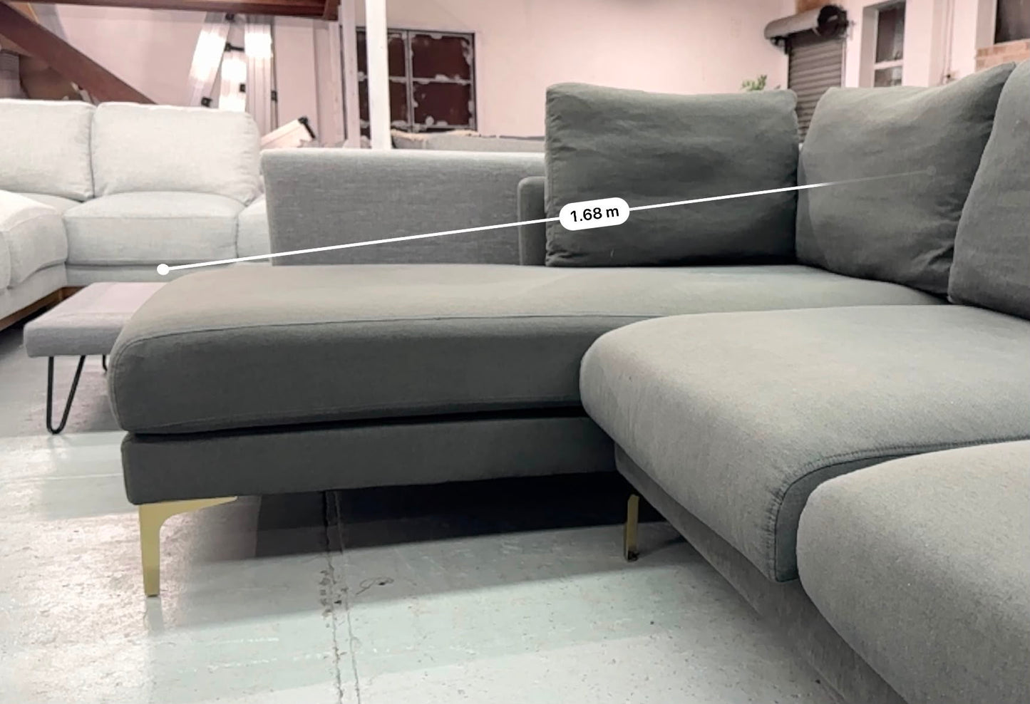 Castelery Grey L-Shape Sofa | Pre-Owned | Steam Cleaned | Sydney Wide Delivery