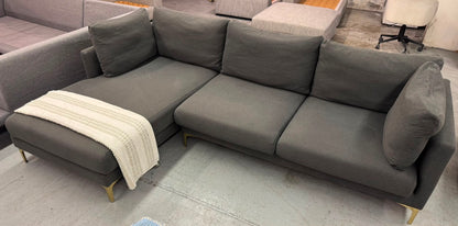 Castelery Grey L-Shape Sofa | Pre-Owned | Steam Cleaned | Sydney Wide Delivery