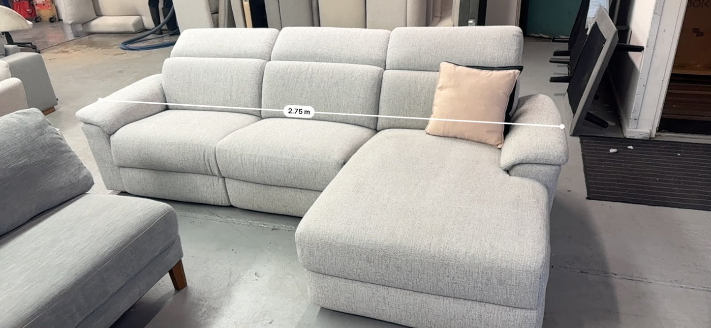 Nick Scali Grey L-Shape Electric Recliner Sofa | Pre-Owned | Steam Cleaned | Sydney Wide Delivery