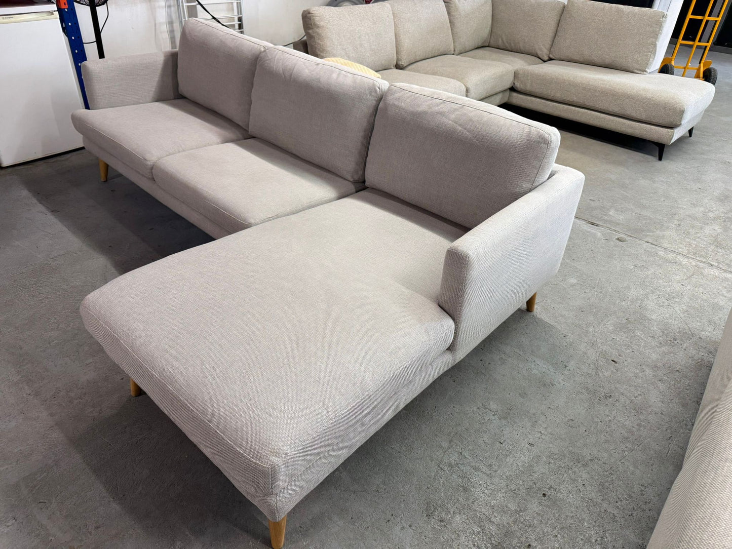 Lounge Lovers Grey L-Shape Sofa | Pre-Owned | Steam cleaned | Sydney wide delivery