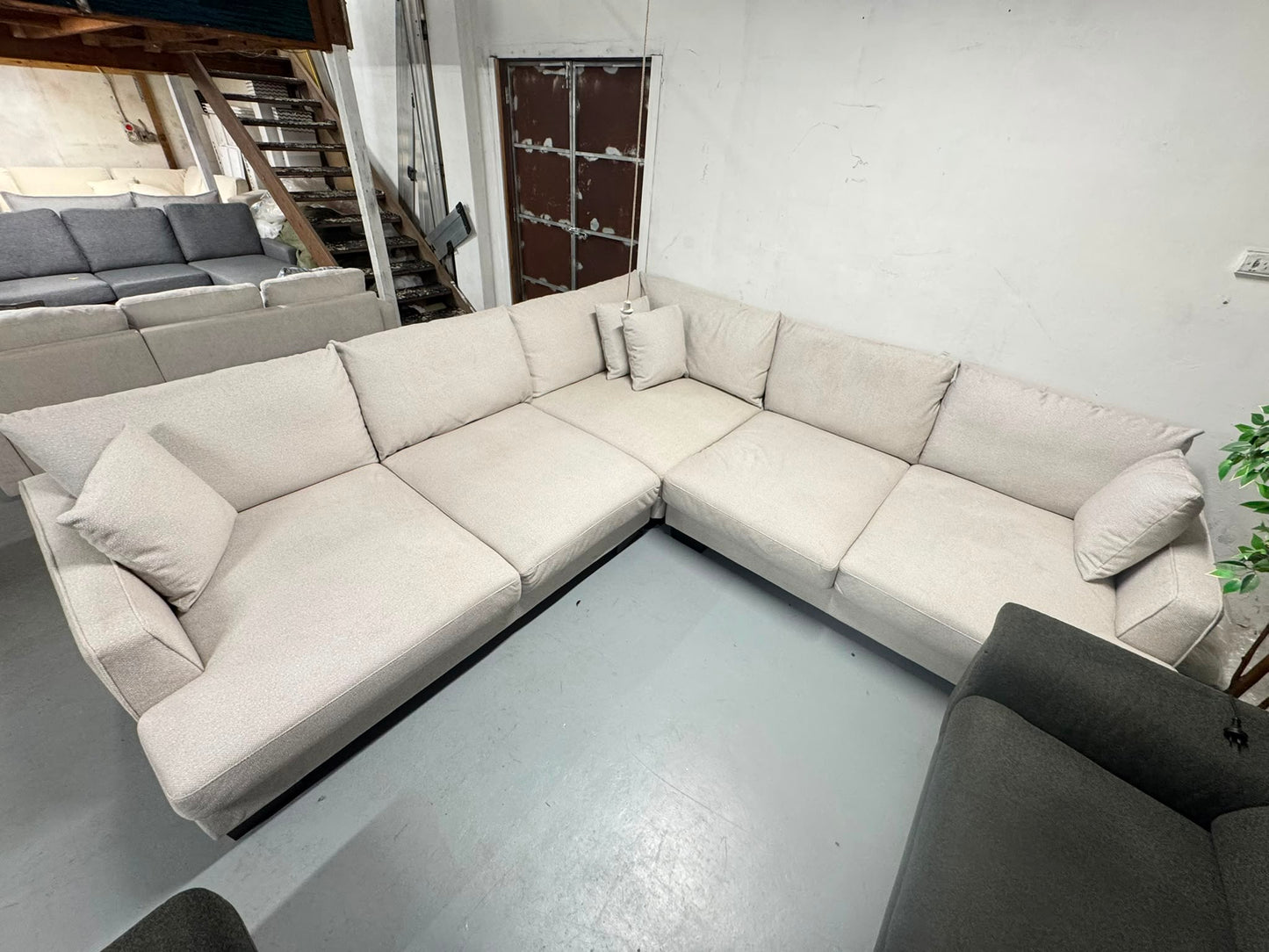 Harvey Norman Sea Shell White Modular Corner Sofa | Display Stock | Sydney Wide Delivery