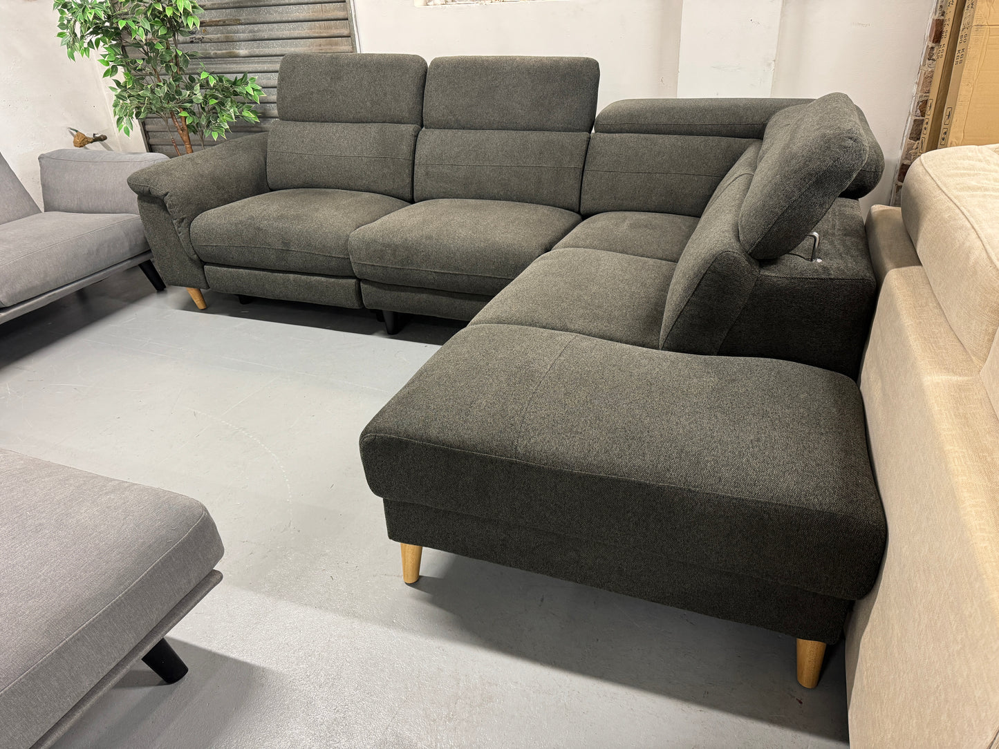 Brand New Harvey Norman Flynn Electric Recliner Sofa | Adjustable Headrest | Sydney Delivery Only