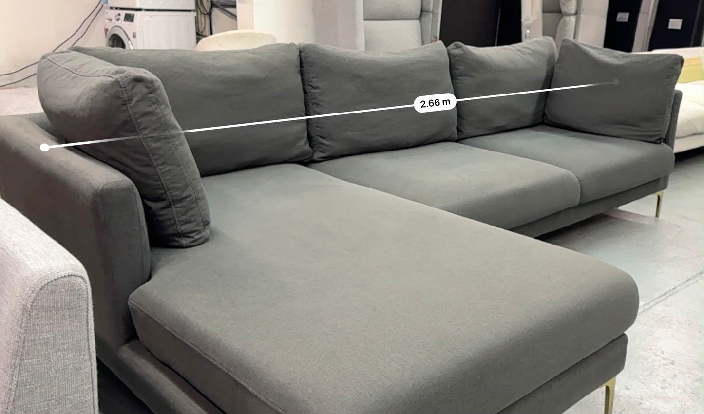 Castelery Grey L-Shape Sofa | Pre-Owned | Steam Cleaned | Sydney Wide Delivery