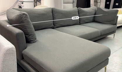 Castelery Grey L-Shape Sofa | Pre-Owned | Steam Cleaned | Sydney Wide Delivery