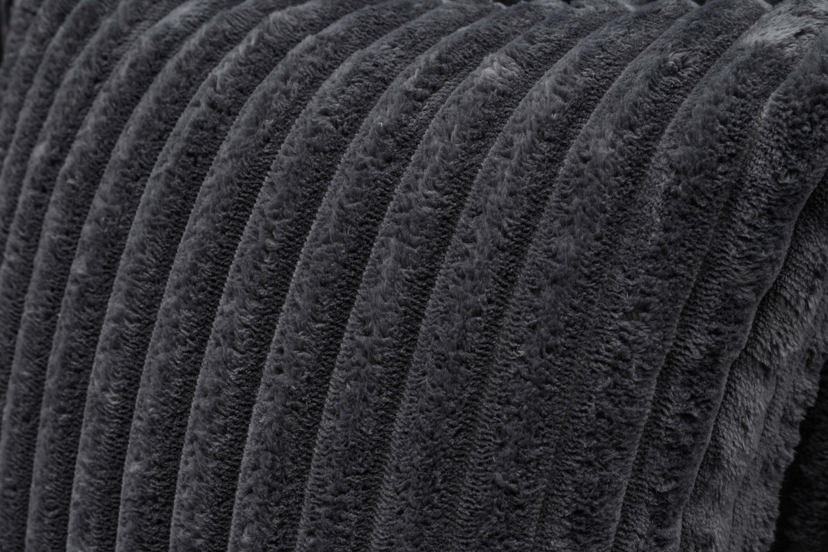 Brand New Dark Grey Corduroy L-Shape Sofa | Sydney Wide Delivery