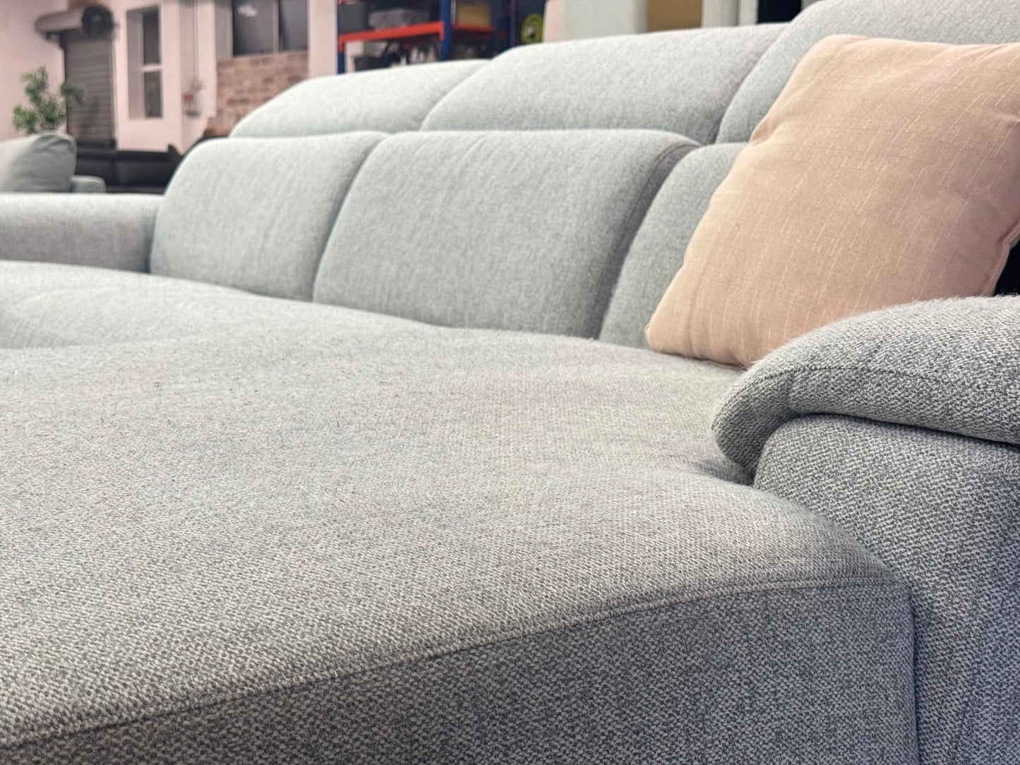 Nick Scali Grey L-Shape Electric Recliner Sofa | Pre-Owned | Steam Cleaned | Sydney Wide Delivery