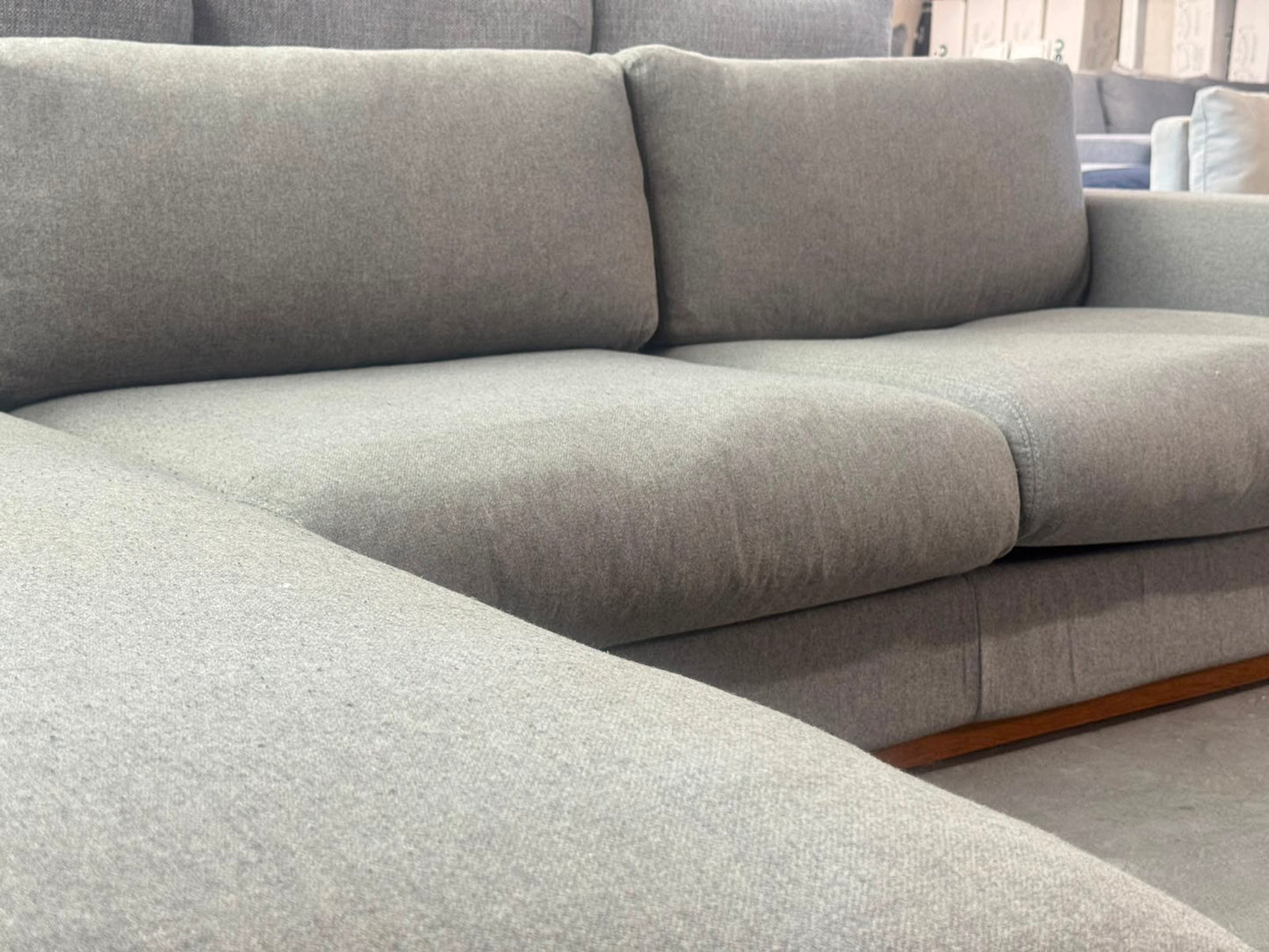 Grey L-Shape Sofa Bed with Inflatable Mattress | Pre-Owned | Steam Cleaned | Sydney Wide Delivery