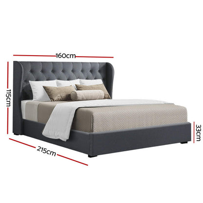 ISSA Bed Frame Queen Size Gas Lift Charcoal