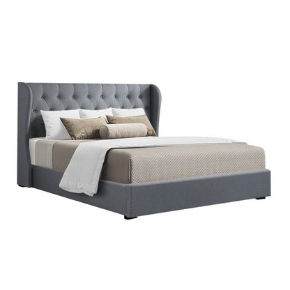ISSA Bed Frame Queen Size Gas Lift Grey