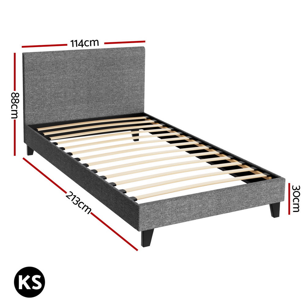 NEO Bed Frame King Single Size Grey