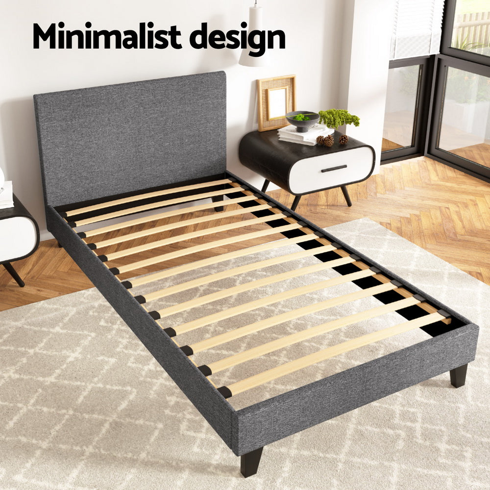 NEO Bed Frame King Single Size Grey