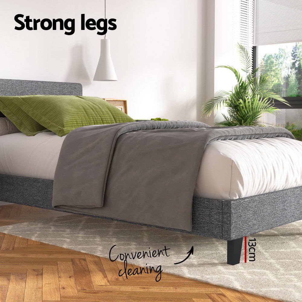 NEO Bed Frame King Single Size Grey