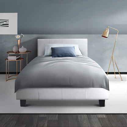 NEO Bed Frame King Single Size White