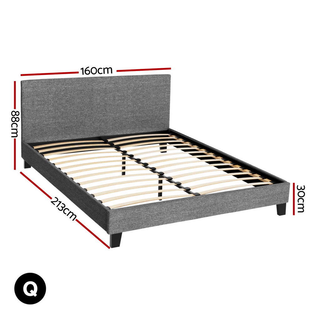 NEO Bed Frame Queen Size Grey
