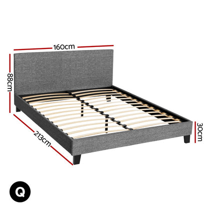NEO Bed Frame Queen Size Grey