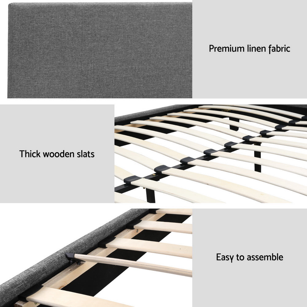 NEO Bed Frame Queen Size Grey