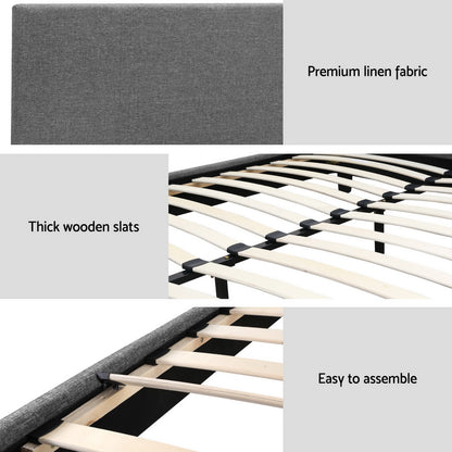 NEO Bed Frame Queen Size Grey