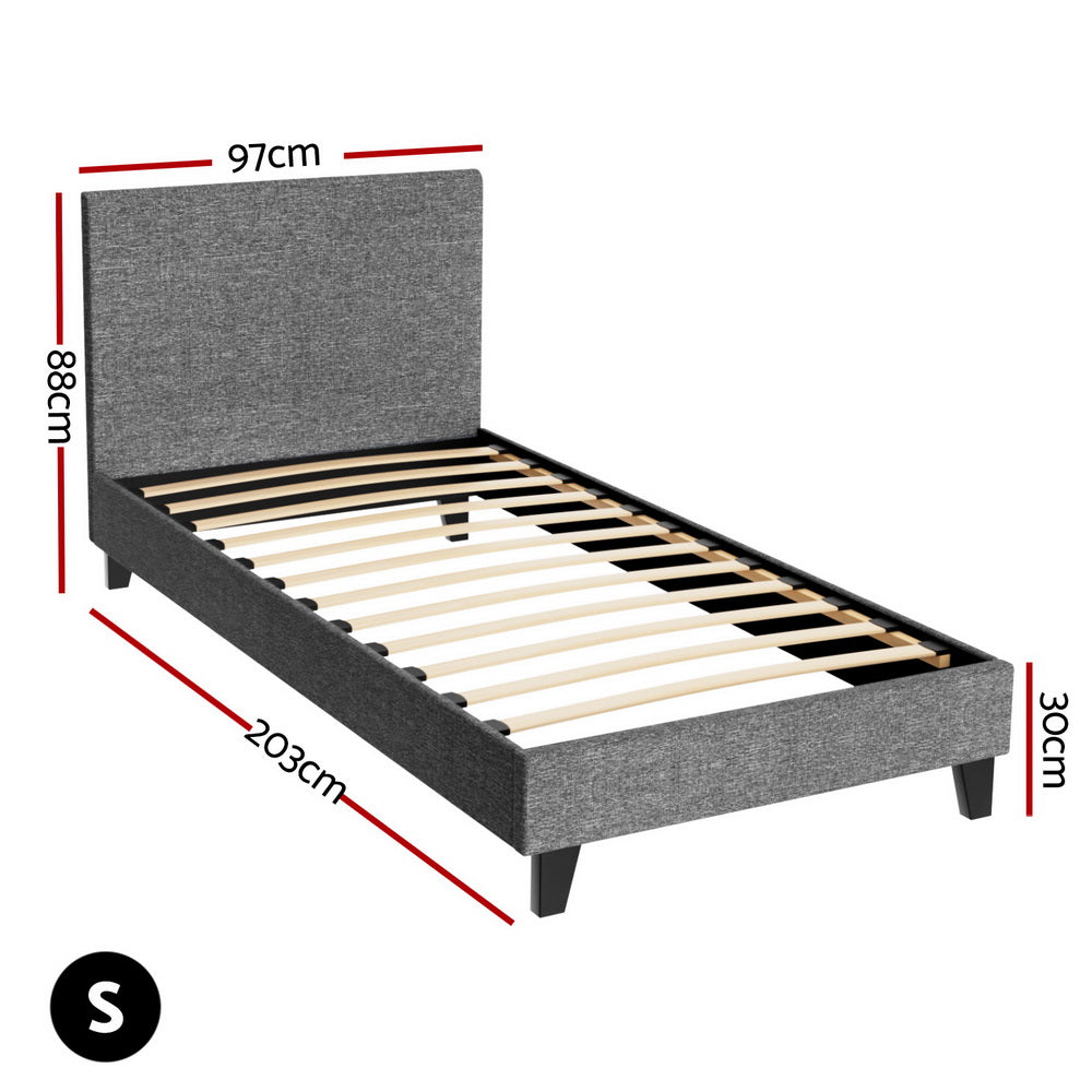 NEO Bed Frame Single Size Grey