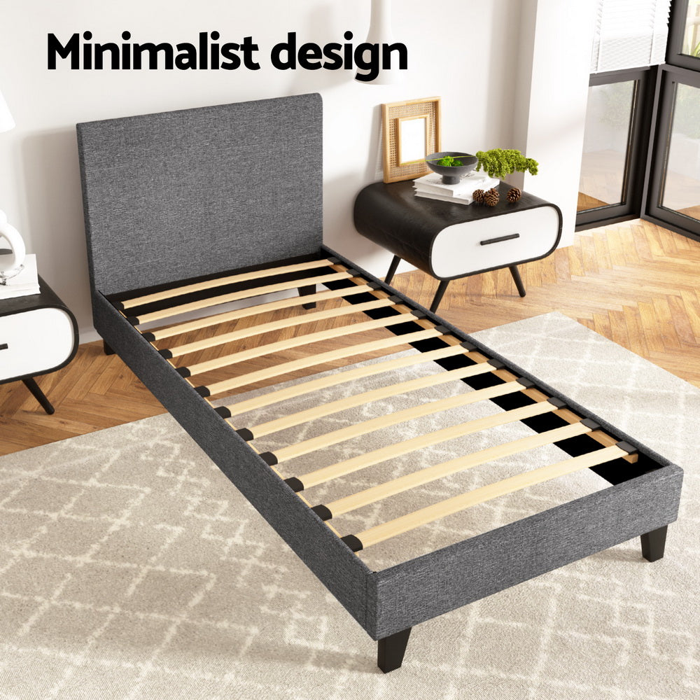 NEO Bed Frame Single Size Grey