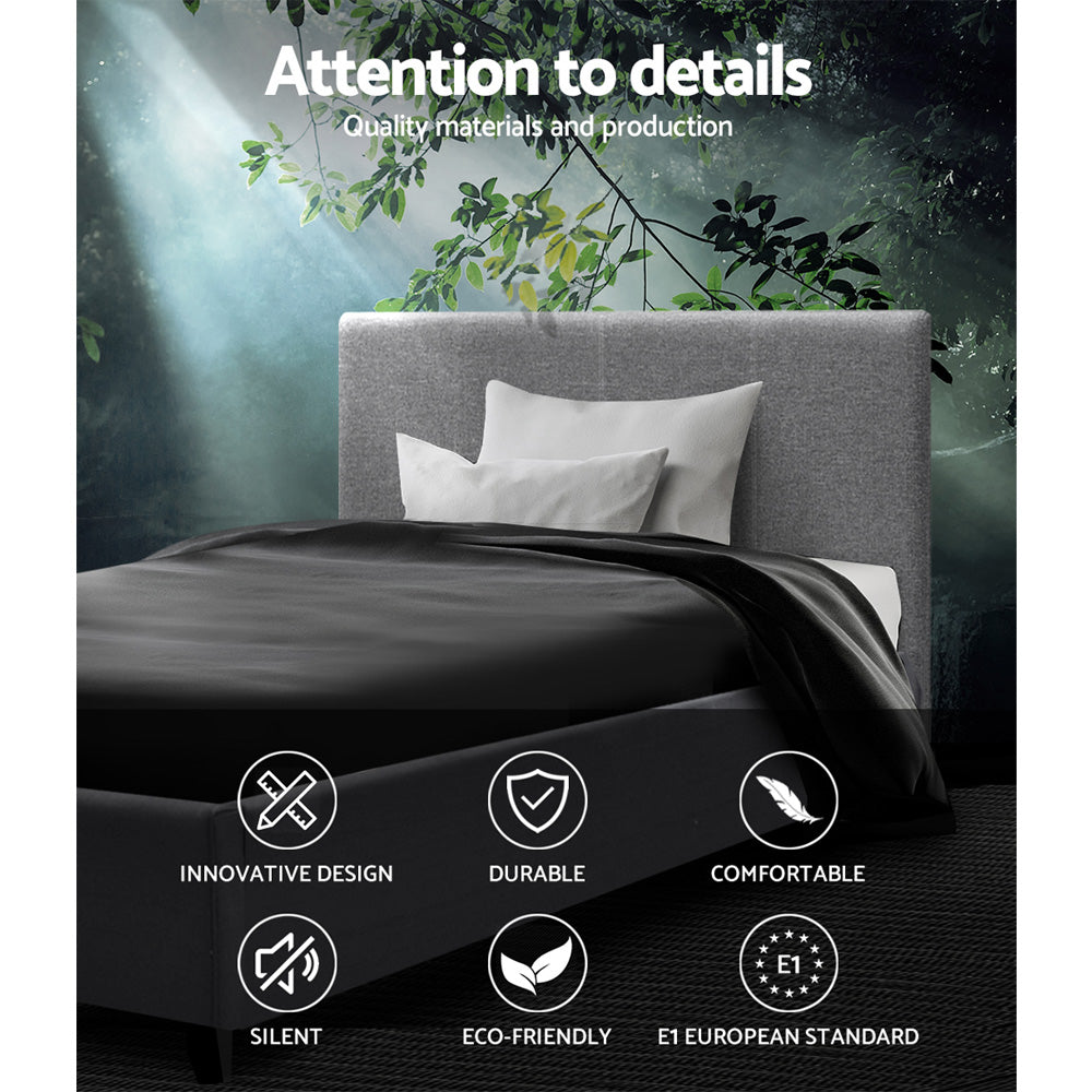 NINO Bed Frame King Single Size Gas Lift Grey