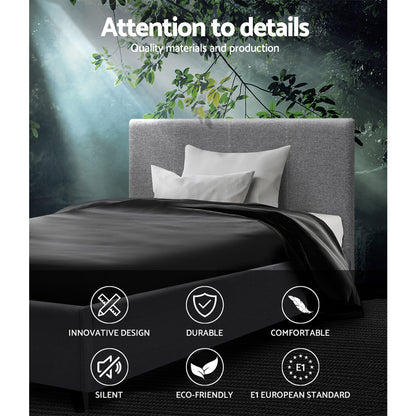 NINO Bed Frame King Single Size Gas Lift Grey
