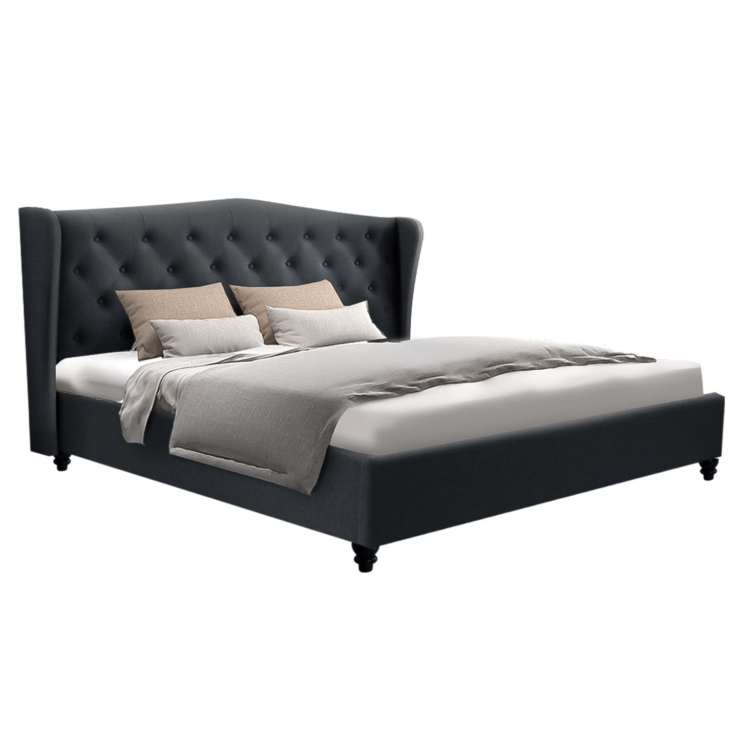 PIER Bed Frame King Size Charcoal