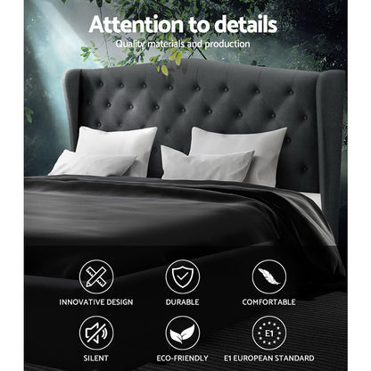 PIER Bed Frame King Size Charcoal