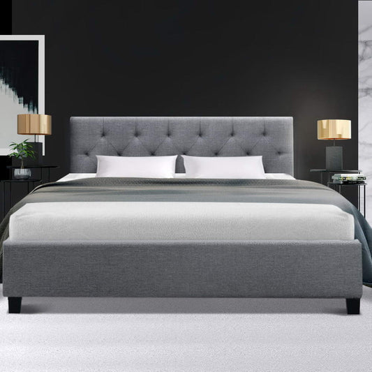 VANKE Bed Frame Double Size Grey