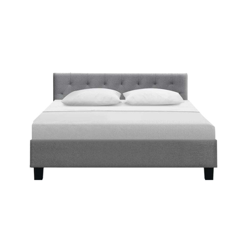 VANKE Bed Frame Queen Size Grey