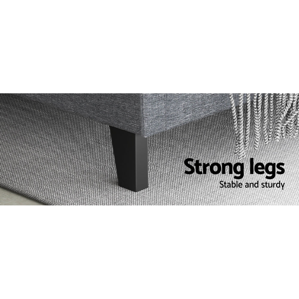 VANKE Bed Frame Queen Size Grey