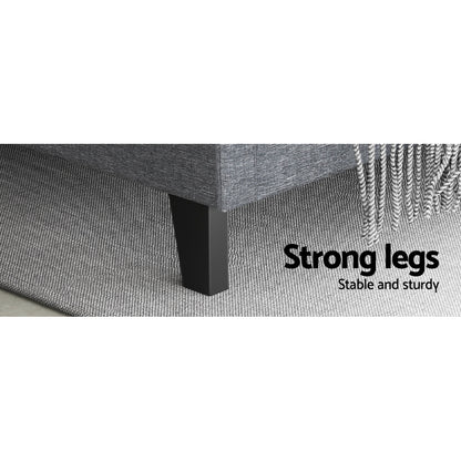 VANKE Bed Frame Queen Size Grey