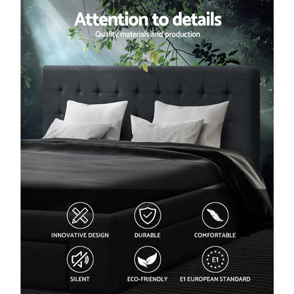 AVIO Bed Frame Double Size with 4 Drawers Grey